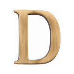 Heritage Brass Letter D  - Pin Fix 51mm